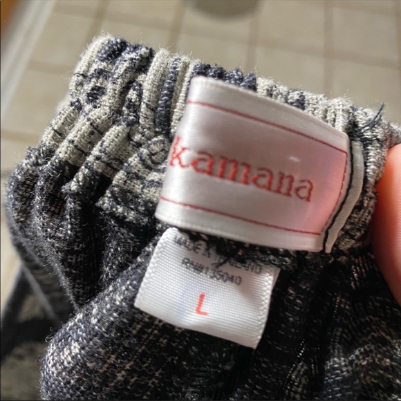 *SOLD* Kamana Batik Black & White Elephant Bohemian Pants Harem Pants Cotton - Picture 6 of 6